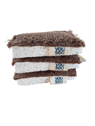 Plastic-free Coconut Fiber Sponge (3 pieces)